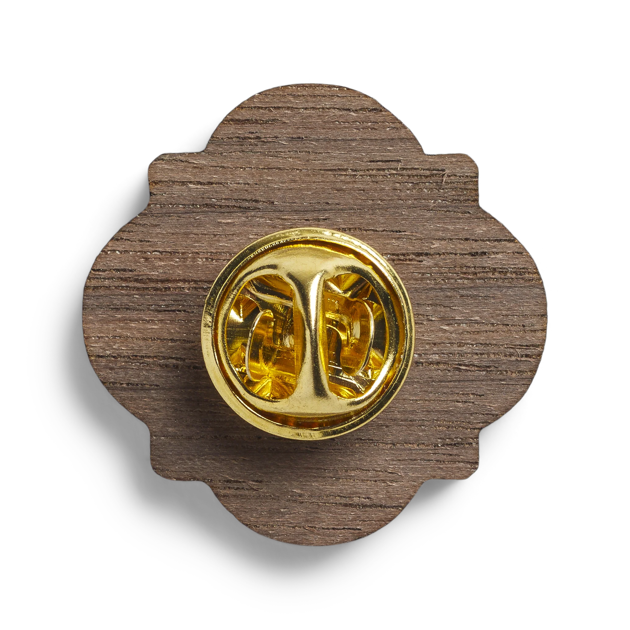 Casa Bonita Brown Shield Wooden Pin - Image 2