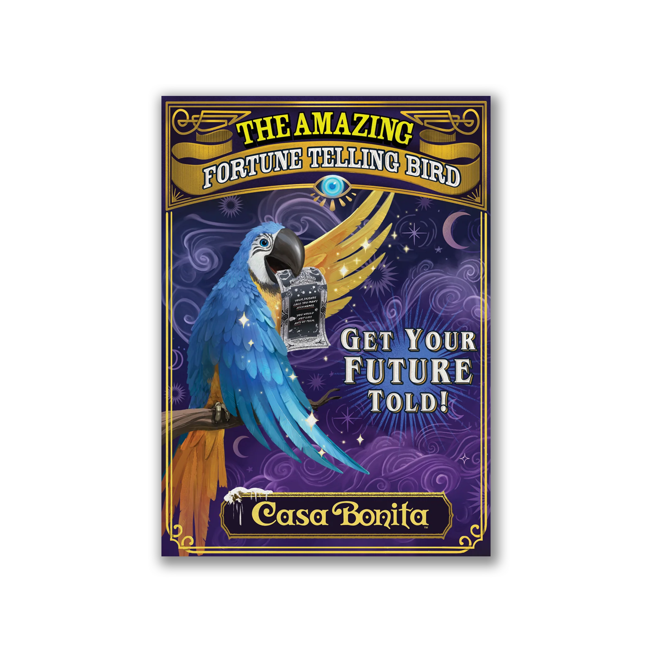 Casa Bonita Fortune Telling Bird Sticker