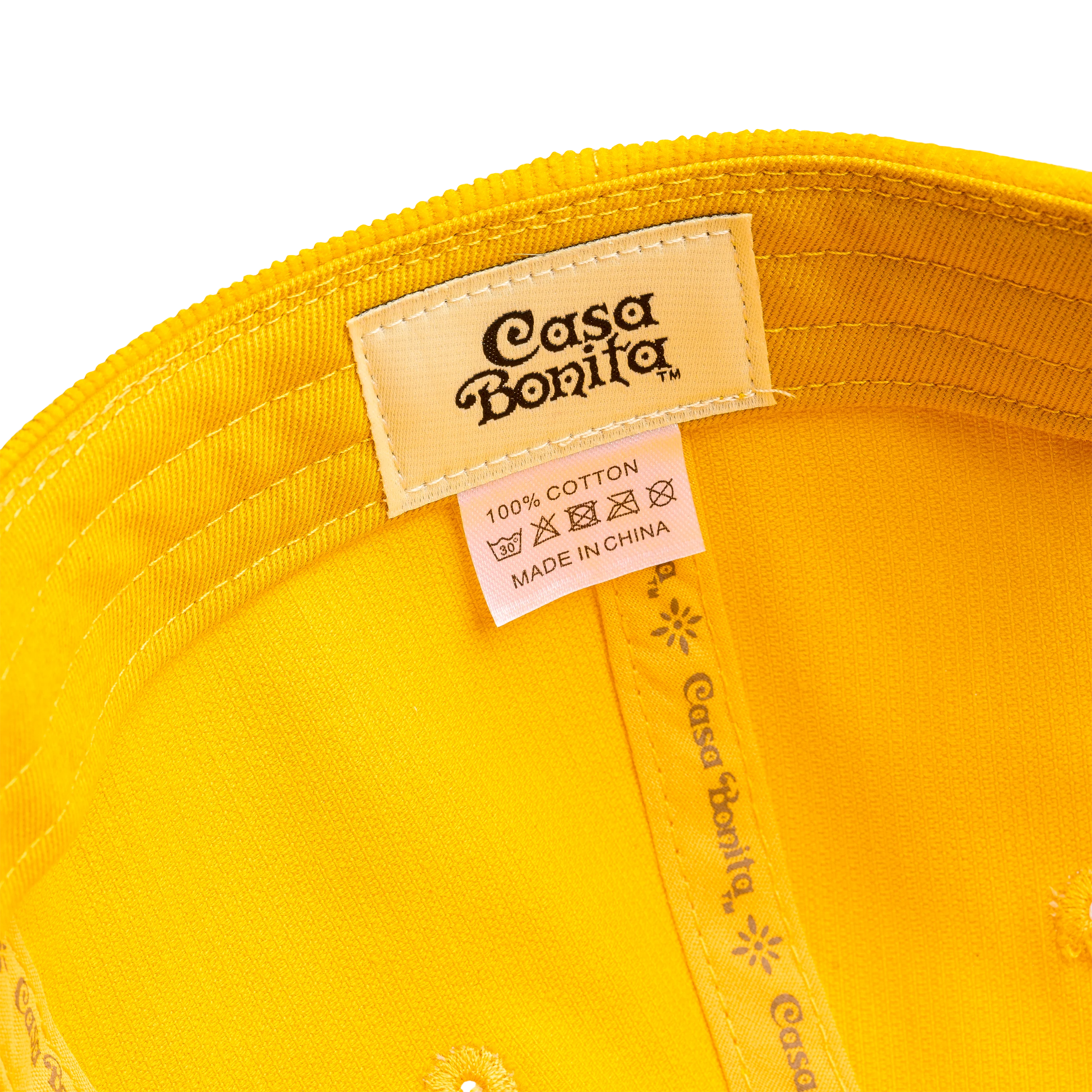Casa Bonita Mustard Corduroy Sunrise Tower Flat Brim Hat - Image 3
