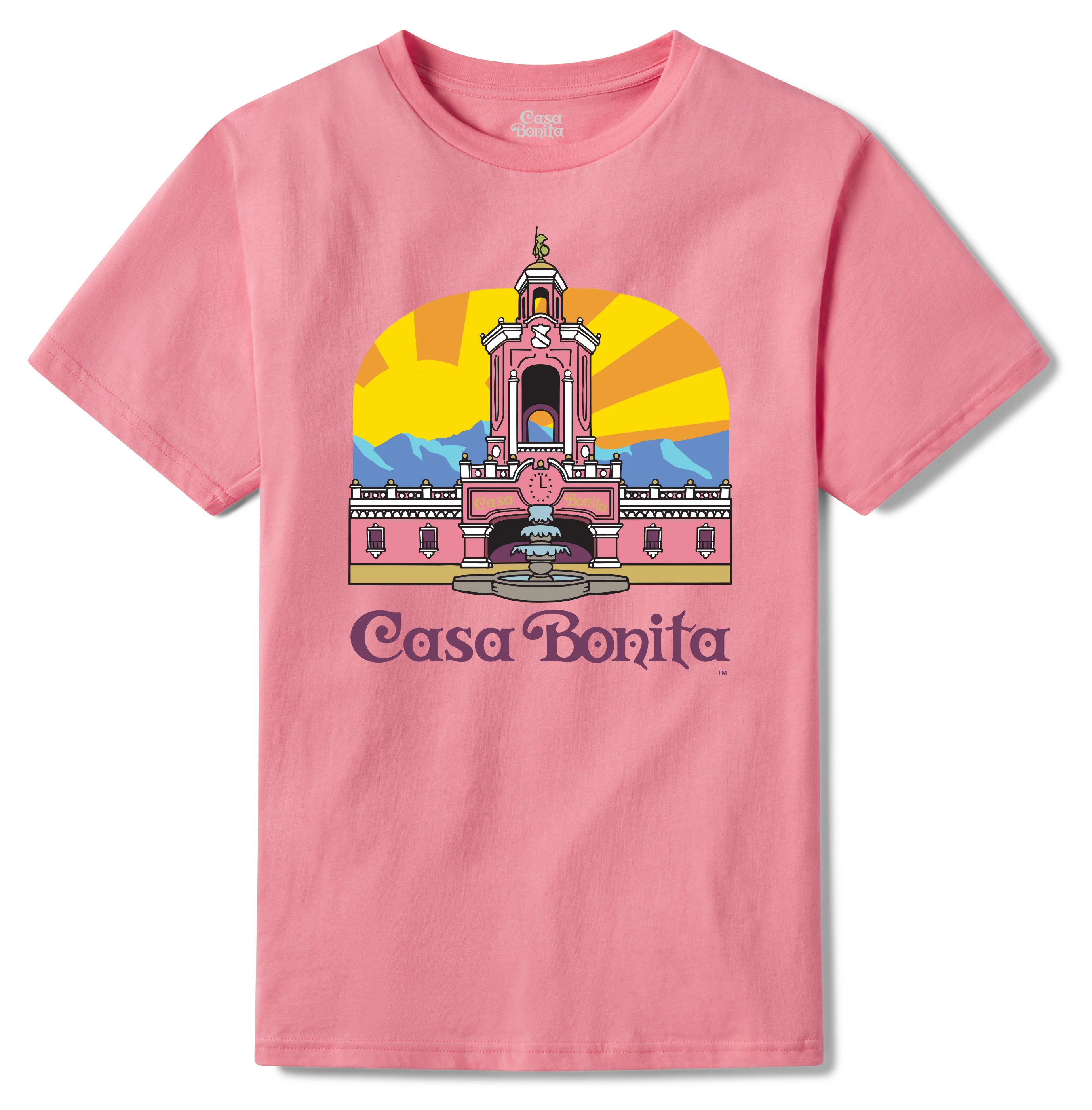 Casa Bonita Pink Retro Tower T-Shirt