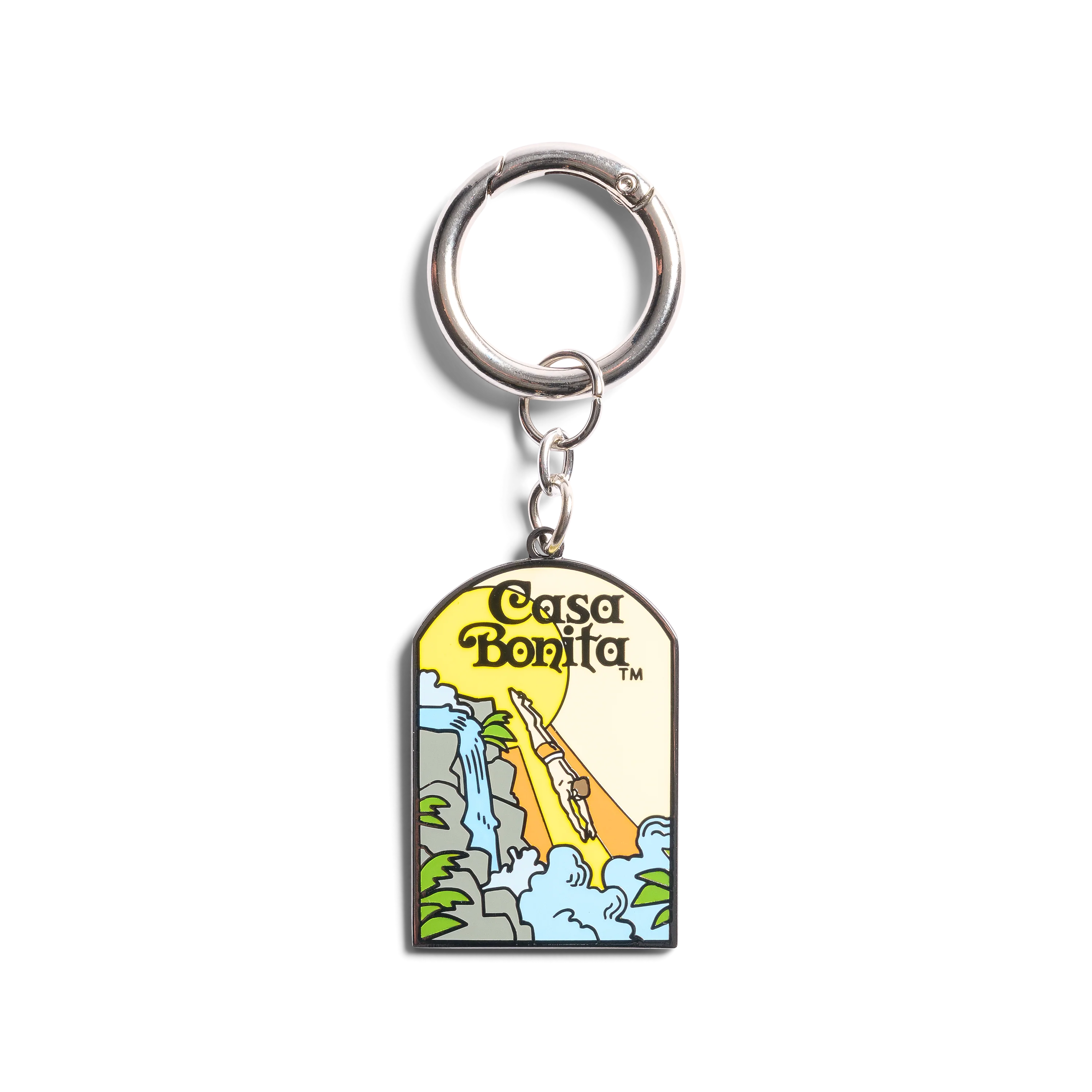 Casa Bonita Retro Diver Enamel Keychain