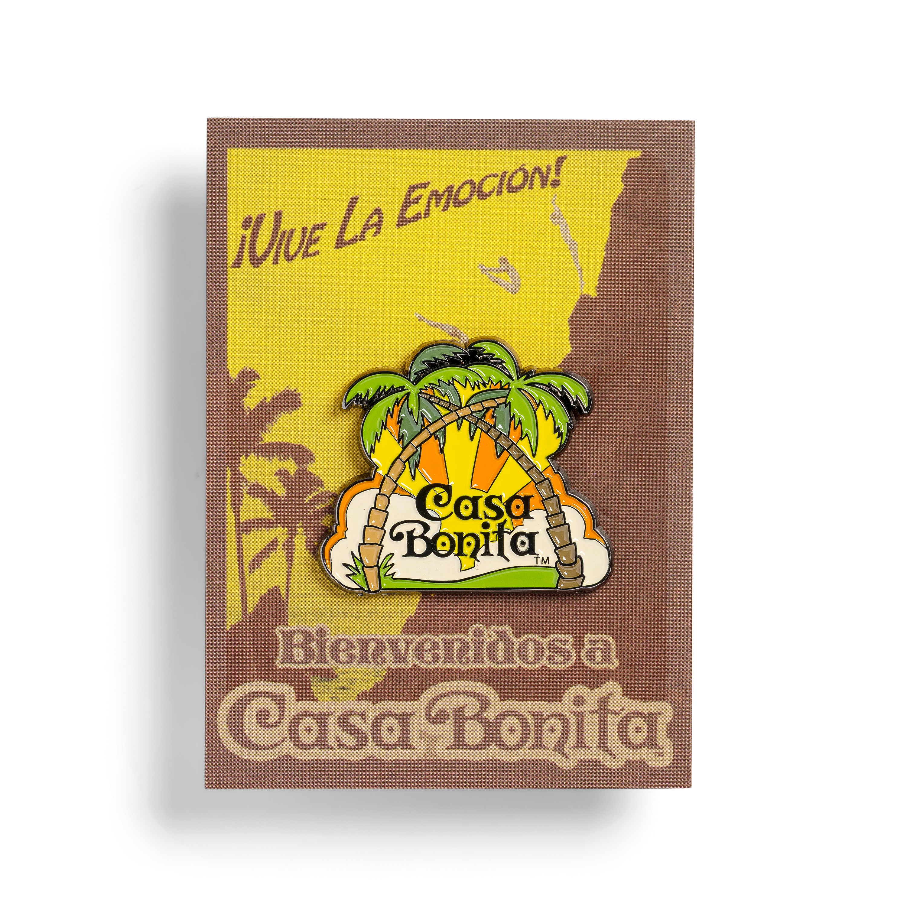 Casa Bonita Retro Palm Trees Enamel Pin