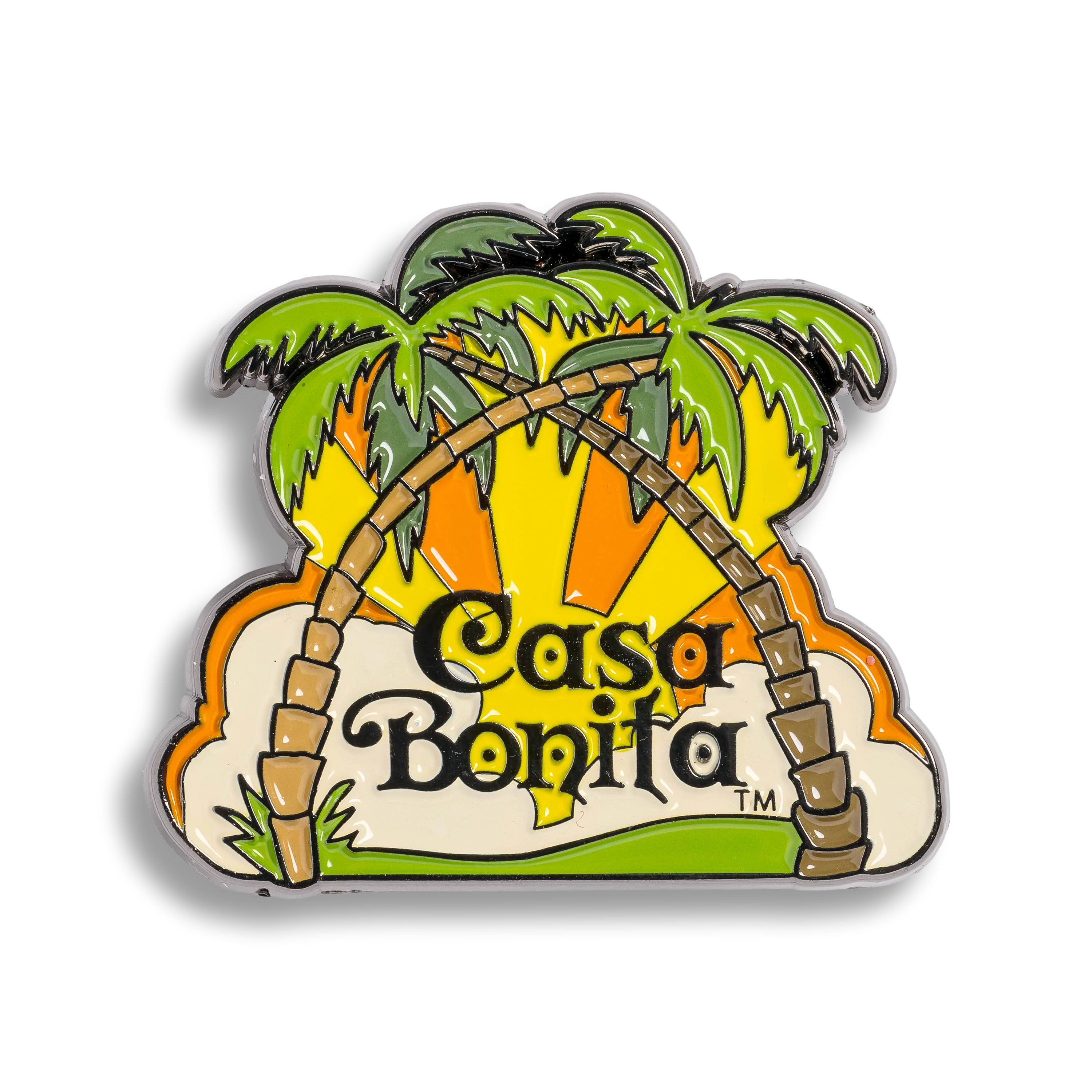 Casa Bonita Retro Palm Trees Enamel Pin - Image 2