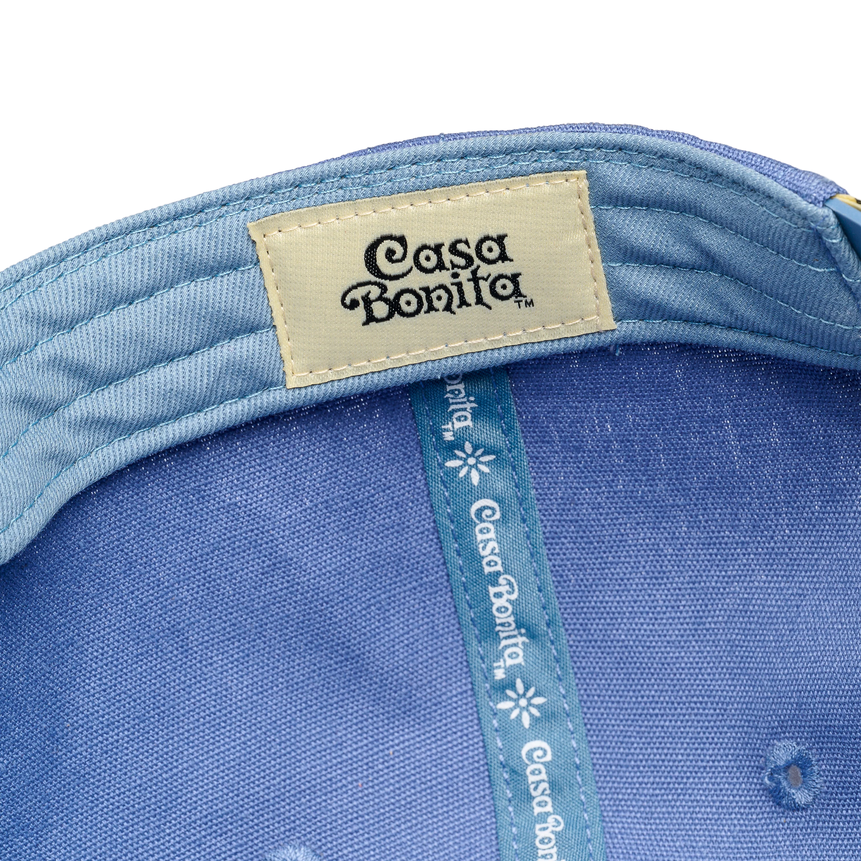 Casa Bonita Teal Blue Retro Diver Flat Brim Hat - Image 3