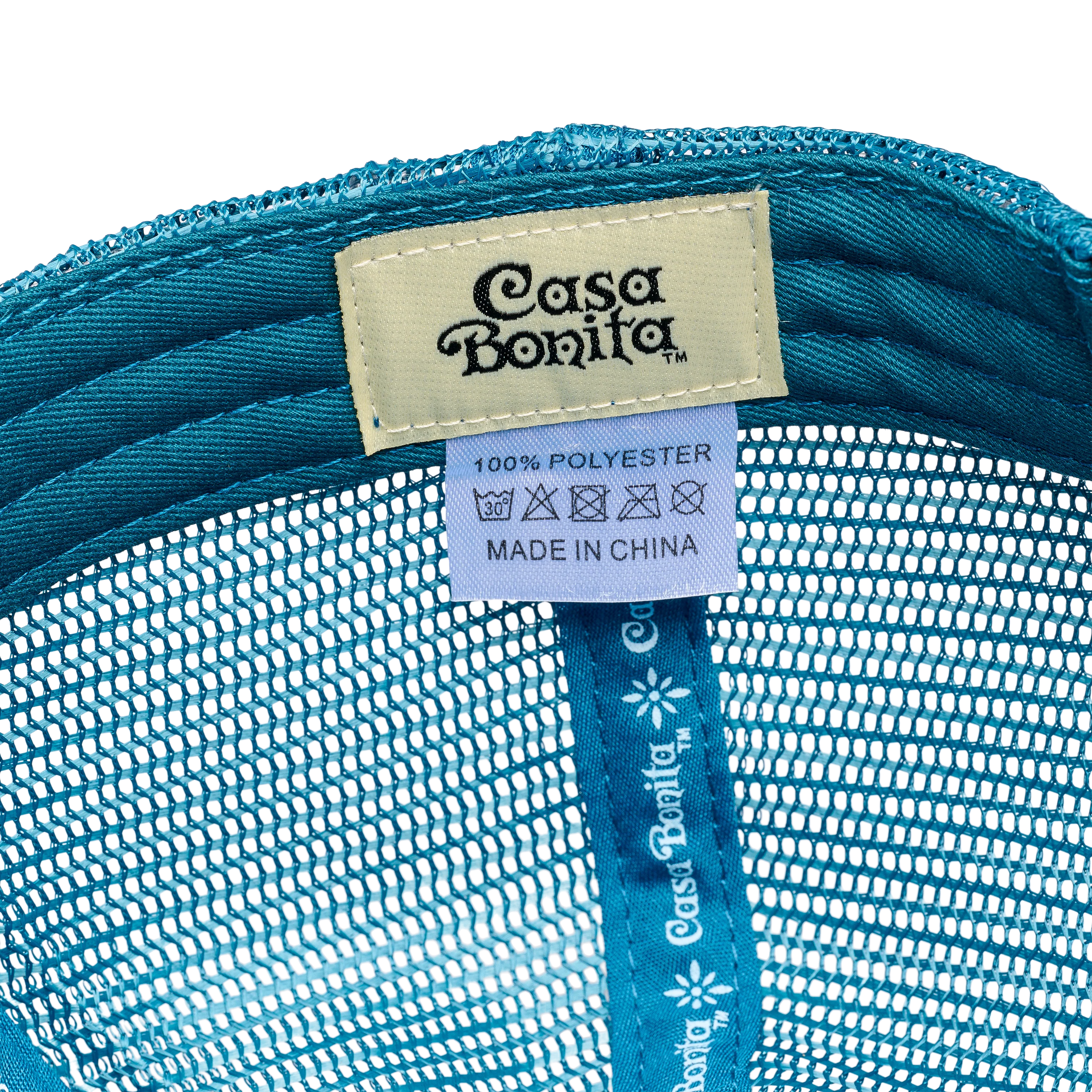 Casa Bonita Teal Blue Vintage Waterfall Foam Trucker Hat - Image 3