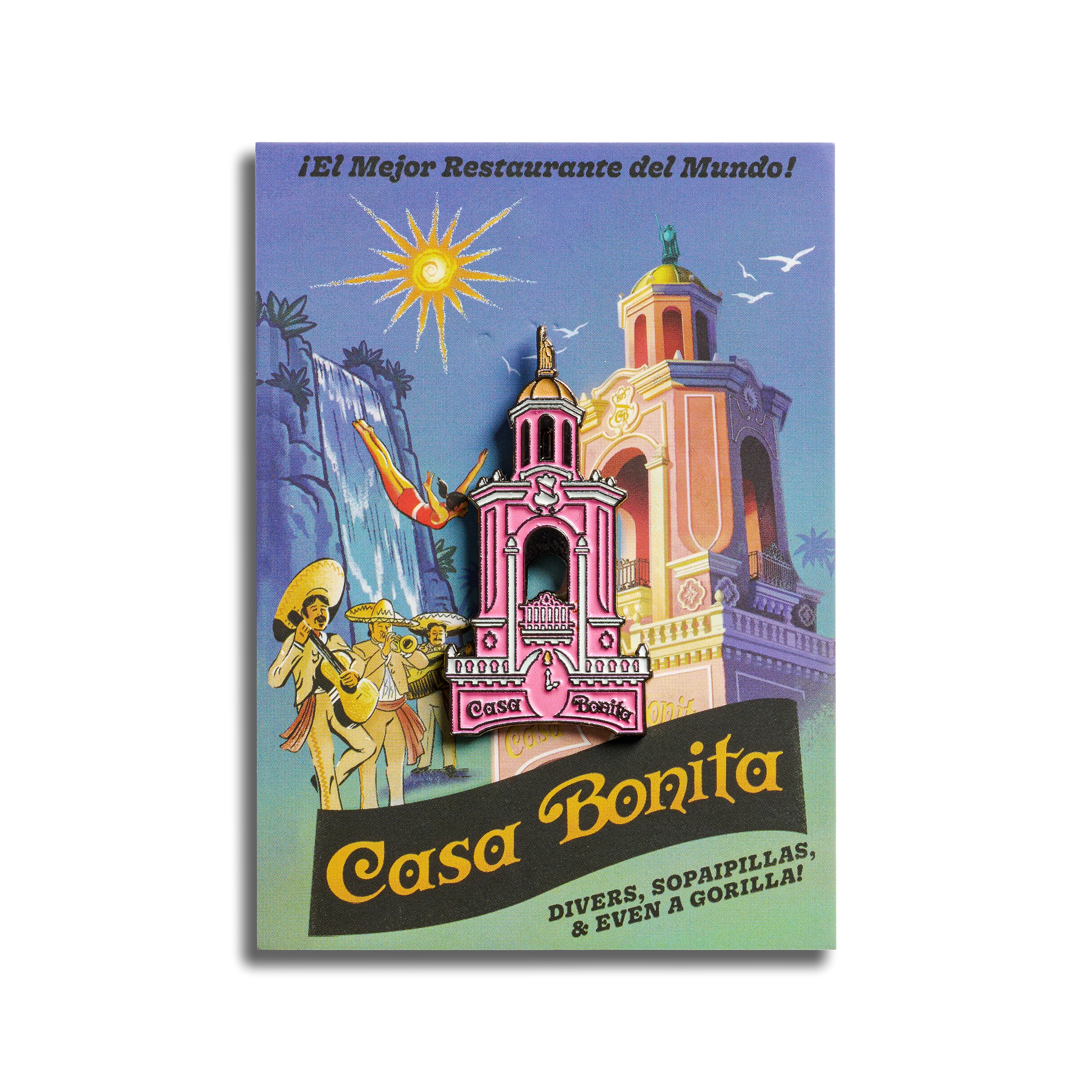 Casa Bonita Tower Enamel Pin